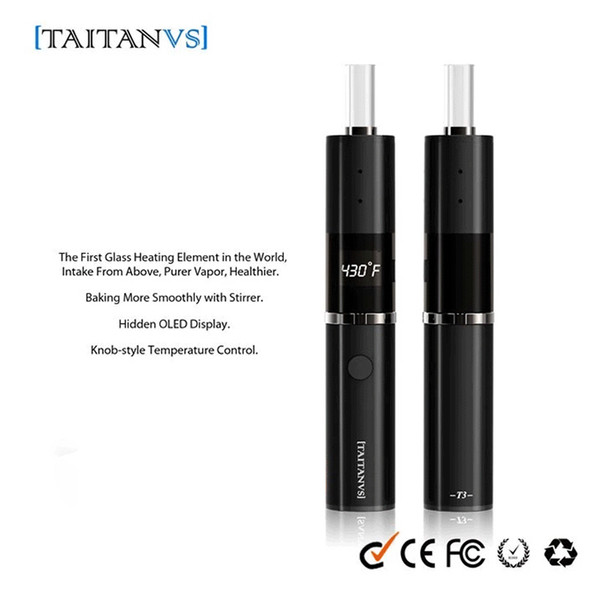 New arrival portable Dry Herb Vaporizer Vape Pen T3 Vape Box Mods Kits glass chamber heating hot 1200mAh Electric Vapourizer Free Shipping