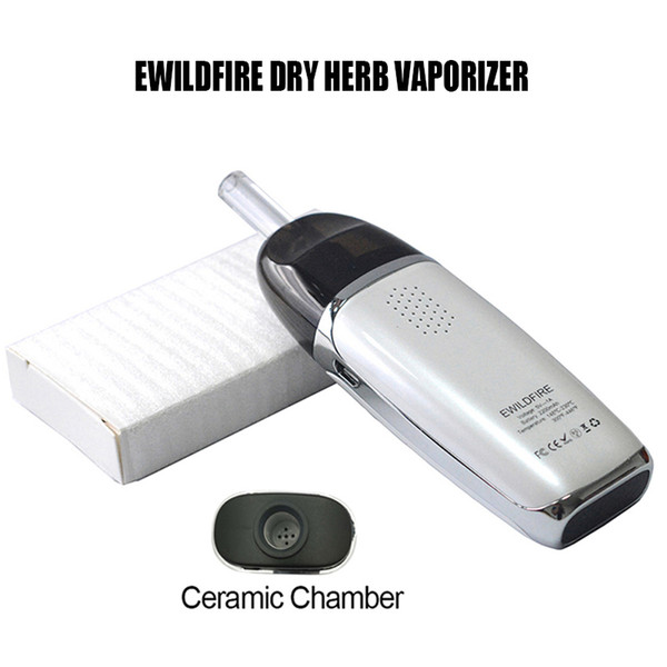 Original EWILDFIRE Dry Herb Vaporizer kit Heat-not-Burn Kit 23W glass mouthpiece Built-in 2200mah Battery dry herb Vape Pen Herbal Vaporizer