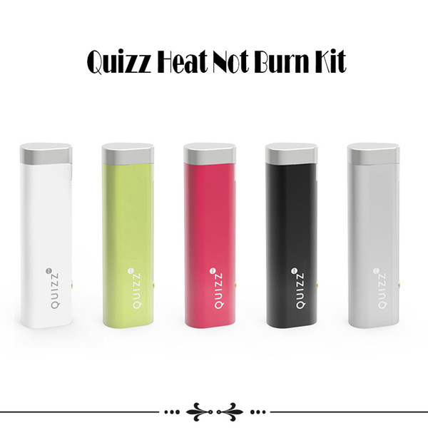 Authentic Quizz ET Kit Heat not Burn Kit Vaporizer 650mAh Battery Micro USB Charger 15.5*23.8*84.3mm Aluminium Alloy