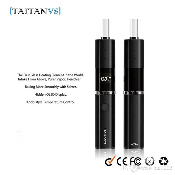 New arrival portable Dry Herb Vaporizer Vape Pen T3 Vape Box Mods Kits glass chamber heating hot 1200mAh Electric Vapourizer Free Shipping