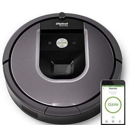 Official Black Robot Roomba 960 Robot Vacuum with Wi-Fi Connectivity Works with Alexa Ideal for Pet Hair Carpets Hard Floors Outlet