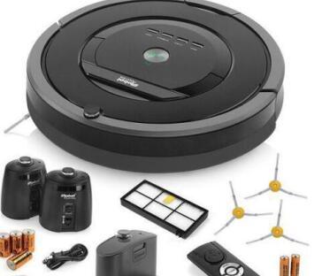 Top Original Black Authentic Robot Roomba 880 Vacuum Cleaning Robot 2 Virtual Wall Lighthouses Remote Control 3 Extra Side Brushes Outlet