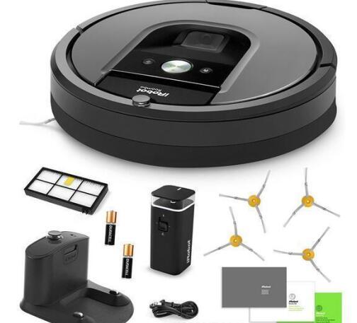 Outlet Robot Roomba 960 Vacuum Cleaning Robot Dual Mode Virtual Wall Barrier with Batteries Extra High Efficiency Filter 4 Extra Sidebrus