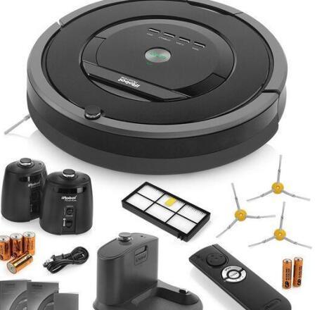 Original Black Robot Roomba 880 Vacuum Cleaning Robot 2 Virtual Wall Lighthouses Remote Control 3 Extra Side Brushes Outlet