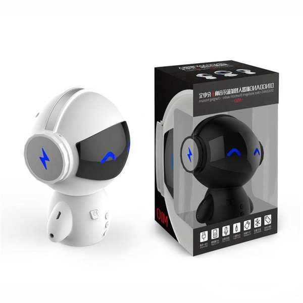 Newest DingDang Cute M10 portable Robot Bluetooth Speaker Stereo Handsfree with power bank AUX TF MP3 Music Player