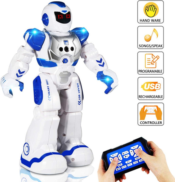 RC Robot For Kids Intelligent Programmable Robot With Infrared Controller Toys Dancing Singing LED Eyes Gesture Sensing Robot Kit