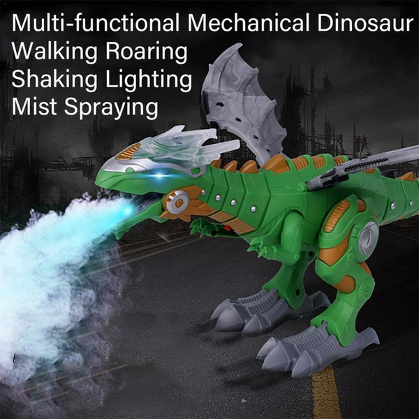 Electric Dinosaurs Model Toys Walking Spray Dinosaur Robot With Light Sound Swing Simulation Dinosaur Toy For Boy Gift T190622