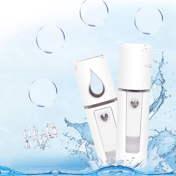 Portable Small Humidifier USB Rechargable Handheld Water Meter Charging Mini Steamed Face Humidifier With/Without Mirror