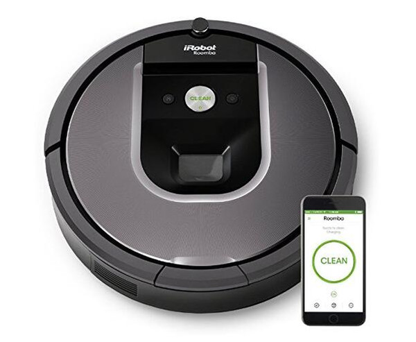 Original Grey New Roomba 960 Robot Vacuum with Wi-Fi Connectivity Works with Alexa Ideal for Pet Hair Carpets Hard Floors