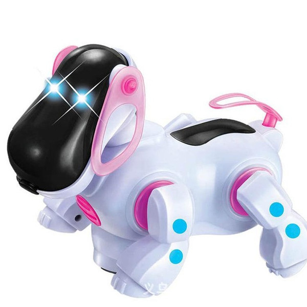 Amazing Robot Dog Lovely Music Shine Intelligent Electronic Robot Walking Dog Puppy Action Toy Pet Kids Baby with Music Light