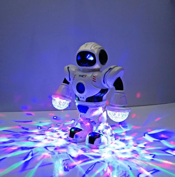 New Kids Electronic Smart Space Dancing Robot with Music Flashing LED Light Walking Toys Christmas New Year Gift For Child