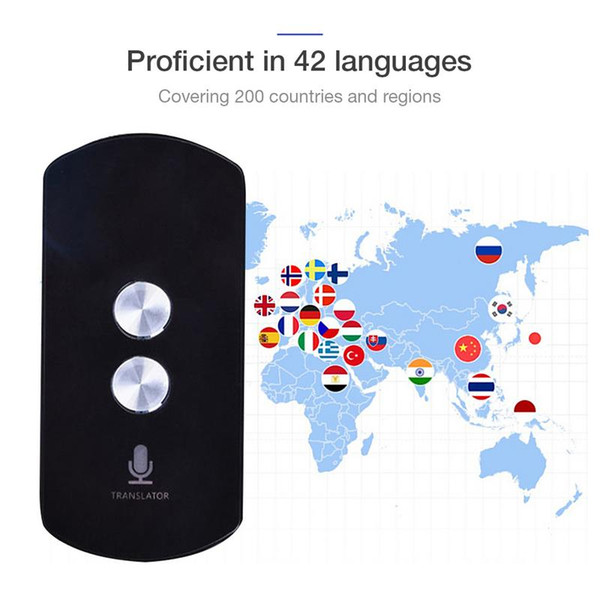 Intelligent Mini Voice Translator 42 languages for Learning Traveling Meeting Bluetooth Camera Voice Russian Language Translator