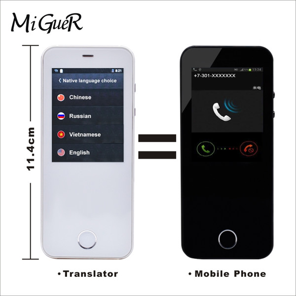 MiGueR T3 Instant Voice Translator Mobile Phone 2.0 Inch Touch Screen WIFI Portable Smart Translator For Learning Travel Stock