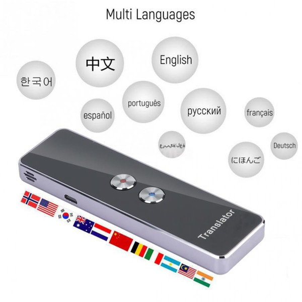 2.4G Optical Smart Voice Translator 40 Languages Pocket Interpreter Real Time Speech Language Traductor Rechargeable Battery