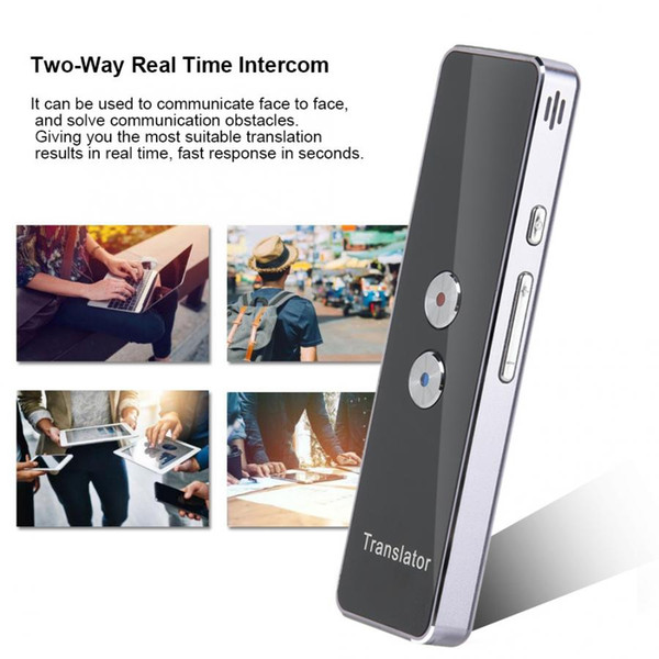 T8 language translator 2.4G Smart Bluetooth Pocket Interpreter Real Time Speech Multilingual Translator Purple instant translate