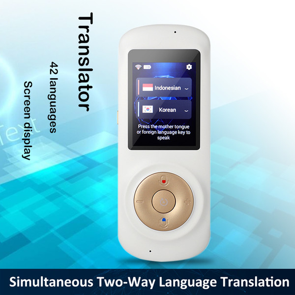 Portable Smart Voice WIFI Two Way Translator 2.4 inches Screen 40 Multilingual Speech Translator Multilingual Travel