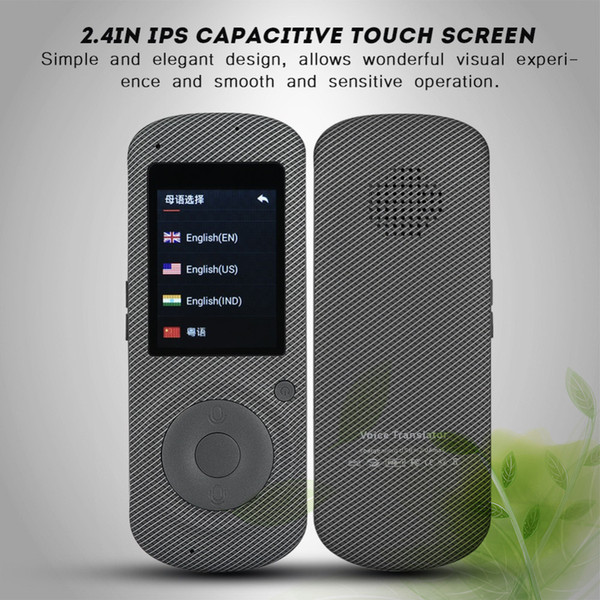 Portable Voice Translator 2.4in Screen Intelligent Real Time WIFI 37 Language Translation Travel Translator Builtin HIFI Speaker