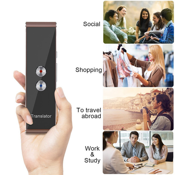 Intelligent Language Translator Bluetooth Portable Translator Real-time Translation Machine Traveling Meeting Voice Translators