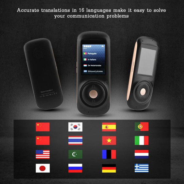 Portable Intelligent Real Voice Translator 2.4-inch touch color screen Support All Multi-Language Accurate Travel Translator New