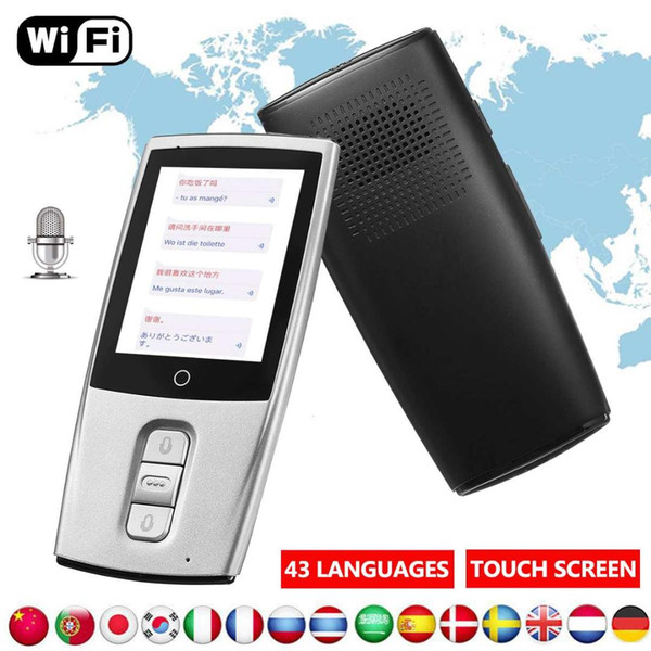 2.4inch Smart Voice Translator Two Way Portable Traductor Real Time WiFi Translation 43 Languages Learn Russian English Language