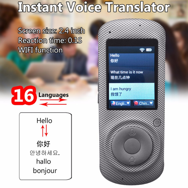 Intelligent Language Voice Translator WiFi Instant Portable Translator 2 Way Real-Time Translation Traveling Meeting