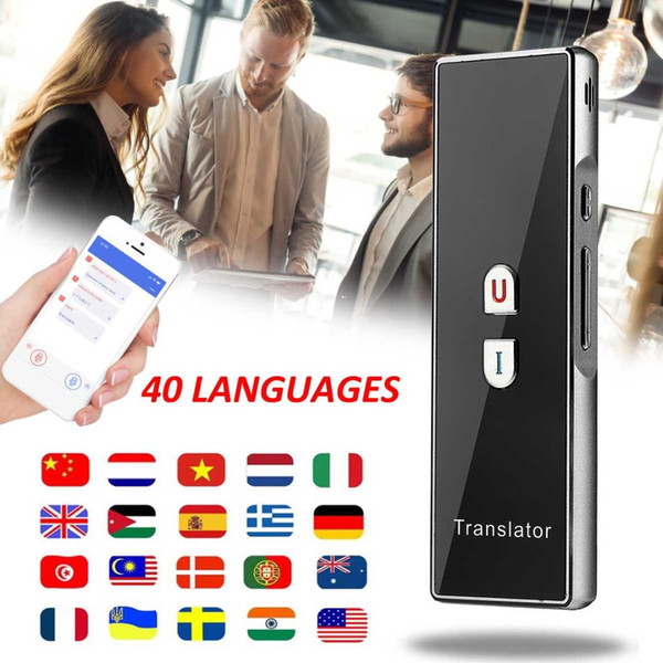 Smart Voice Translator Instant Translation bluetooth 40 Languages Traductor Outdoor Meeting Speech Travel Business Translator