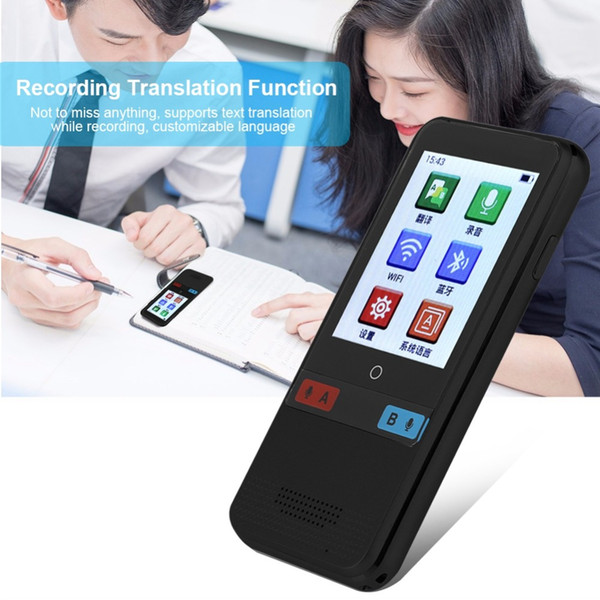 Portable Voice Translator Russian Language Real Time Interpreter 45 Languages Intelligent Travel Translators with Touch Screen