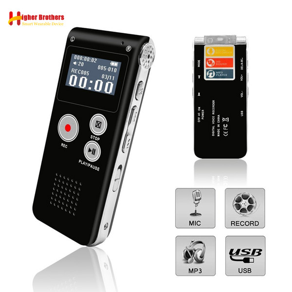 Portable 8G/16G Voice Recorder USB 96 Hours Playback Dictaphone Digital Audio Sound Voice Recorder with WAV,MP3 Player