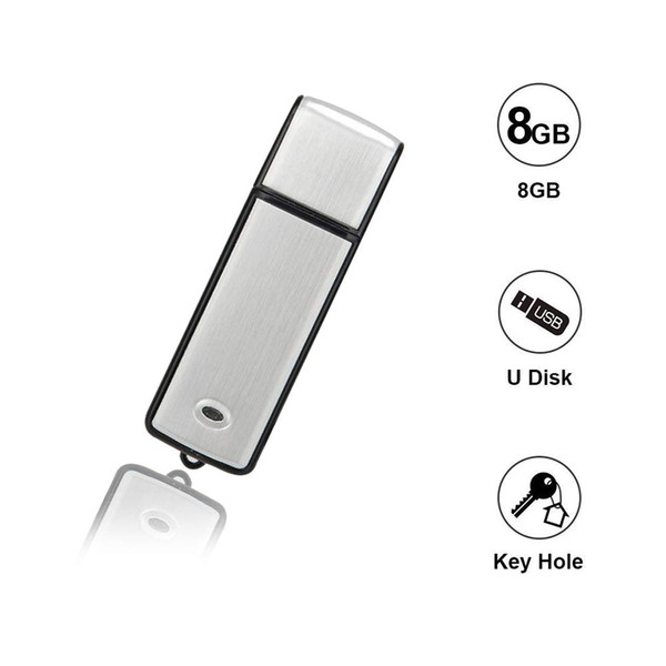 Wholesale High Quality 8GB Mini USB Disk Voice Recorder Dictaphone Rechargeable Recording Pen USB Flash Drive Digital Voice Recorder