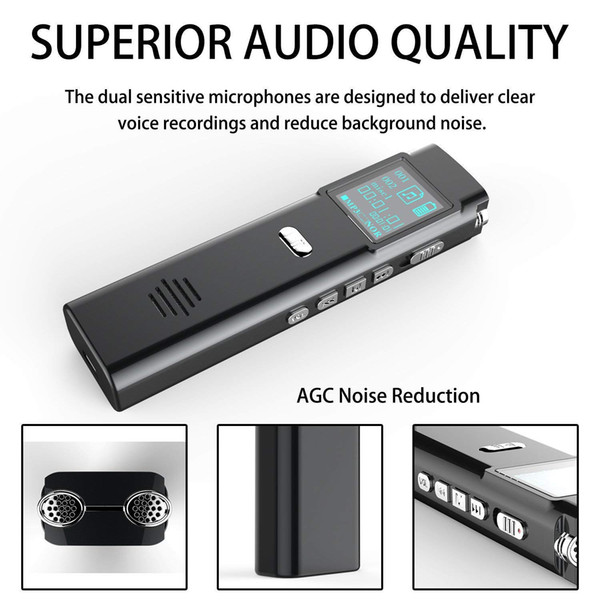 Wholesale profession 8GB Steel Stereo Recording Mini Digital Audio Recorder Pen Voice Recorder MP3 Player FM