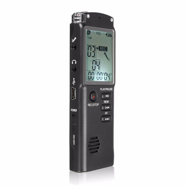 new Portable 8GB LCD Digital Audio Voice Recorder Dictaphone Rechargeable MP3 Player With Earphone Built-in Microphone