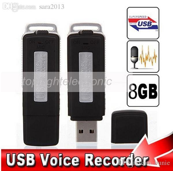 Wholesale-New Mini 8GB USB Drive Digital Audio voice Recorder usb dictaphone