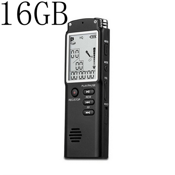 16GB Mini T60 Professional Voice Recording Device Time Display Large Screen Digital Voice Audio Recorder Dictaphone MP3 Player