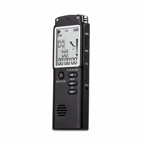 Freeshipping Mini 8GB 16GB Professional Voice Recording Device Time Display Screen Digital Voice Audio Recorder Dictaphone MP3 Player