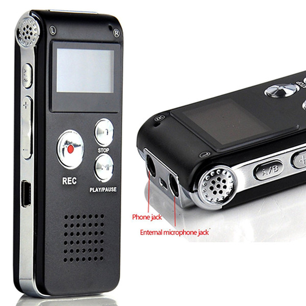 Hot selling 4GB 8GB 16GB Memory professional Digital Audio Voice Recorder device Sound Recorder MP3 Player With Mini USB Port