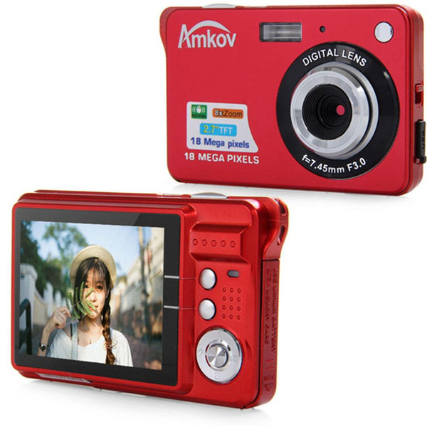 Amkov CDC3 2.7 Inch TFT Screen 18.0MP CMOS 5.0MP Anti-shake Digital Video Camera with 8X Digital Zoom