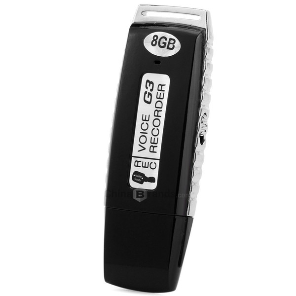 Wholesale-URG3 2 in 1 Rechargeable USB Digital Voice Recorder Dictaphone with 8GB U Memory Stick for Meeting Interview gravador de voz