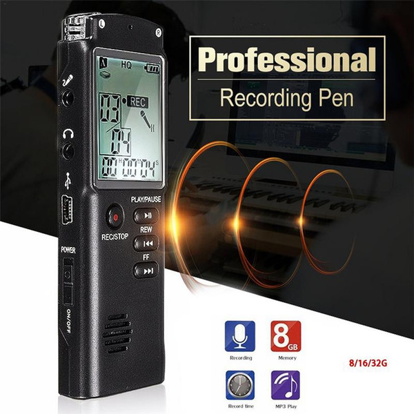 8G/16G/32G Rechargeable Recording Pen Digital Audio Voice Recorder Dictaphone Telephone MP3 Player Dropship 11.11