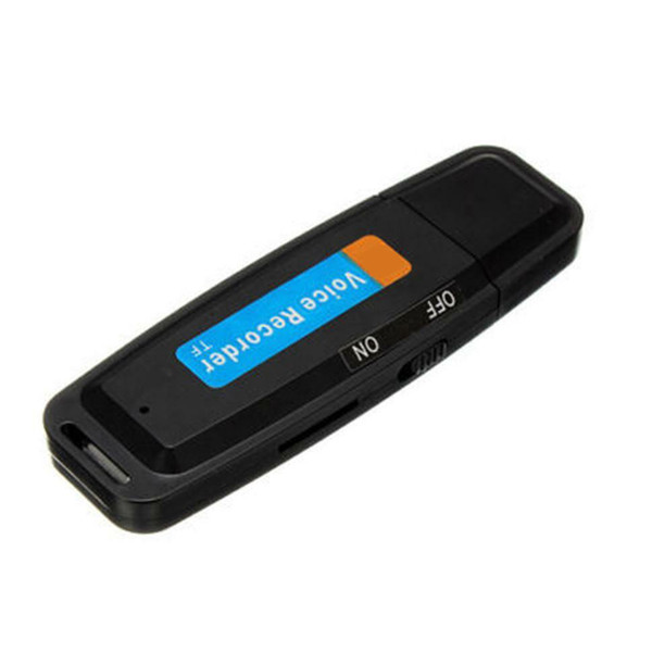 Voice Recorder Plastic USB Rechargeable U Disk Practical Audio Mini Memory Stick Digital Tool Dictaphone Black Portable