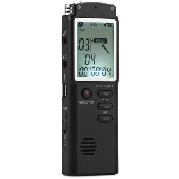 Wholesale-T60 2 in 1 High Fidelity Digital Voice Recorder/MP3 Player 8GB Internal Memory Digital LCD screen Audio Recorder with Microphone