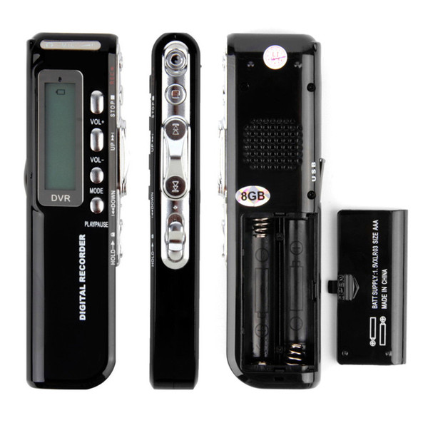 Professional Mini Digital Voice Recorder Pen Audio Recorder with 8GB Built-in Memory LCD Display MP3 Music Player