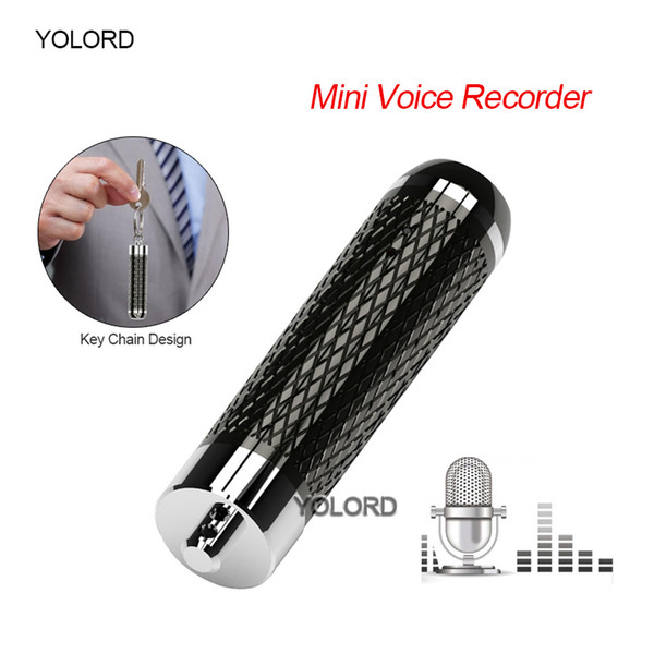 Alloy Metal Smart Activated Digital Audio Voice Recording Reporter Ineteview Neck Hang Key Chain Mini Pen Recorder 8G/16GB/32G