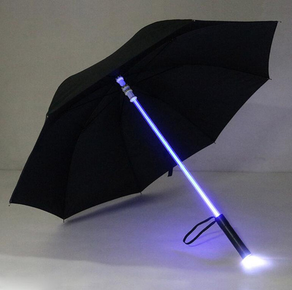 Led Flash Light Night Vision Led Umbrella Adults Kids Fishing Flashing Light Holder Roller Lighting Festival Umbrella Laser Sword Style