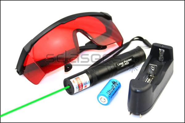 SDLasers GS1-0050 532nm Green Laser Pointer With 1*16340 Li Battery & Charger & Goggles Funny Pet stick Childrens Cat Toys