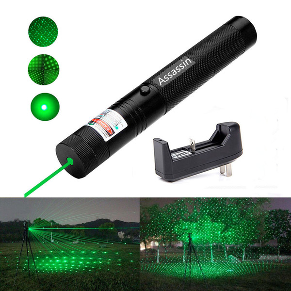 10Mile Military Burning Green Laser Pointer Pen Star Cap Astronomy 5mw 532nm Powerful Cat Toy+18650 Battery+Charger