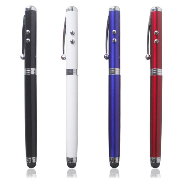 4 in 1 Multifunctional LED Laser Pointer Torch Touch Screen Stylus Ball Pen Hot Sale 100pcs/lot Free DHL