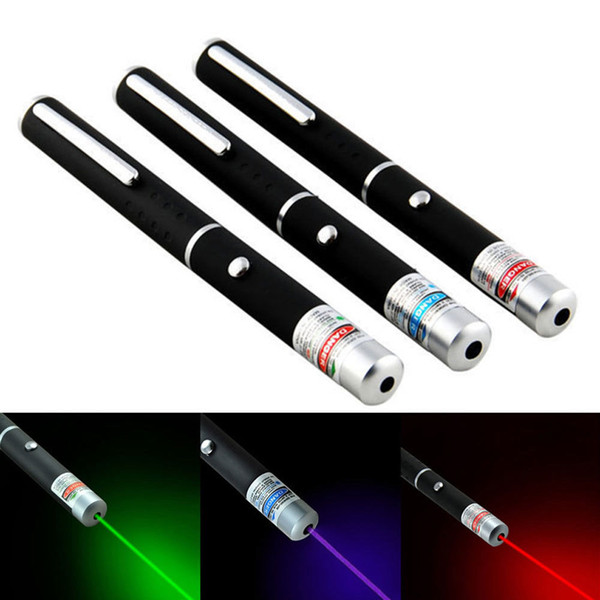 2018 New Hot Red&blue&green No Sale Color Blue/ Red/ Green 532nm-405nm 5mw Beam Ray Laser Pointer Pen free Shipping