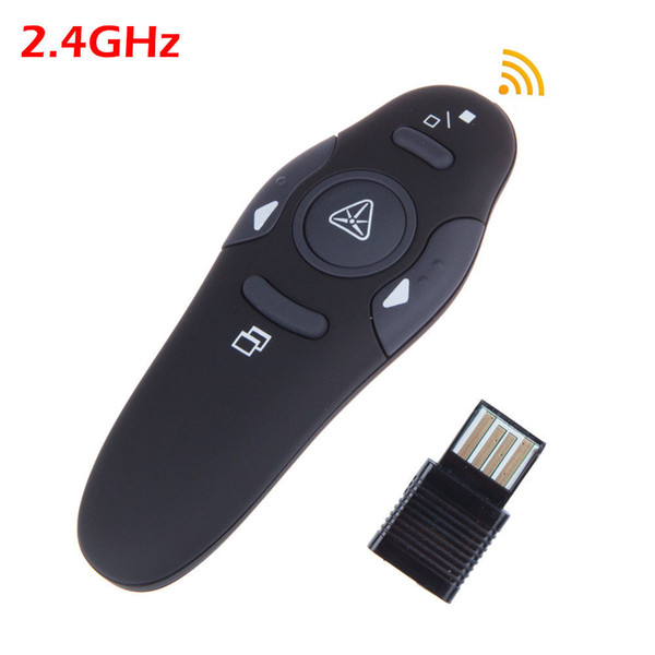 Wireless Presenter with Red Laser Pointers Pen USB RF Remote Control PPT Powerpoint Presentation