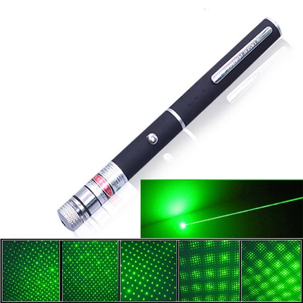 Green laser pointer 2 in 1 Star Cap Pattern 532nm 5mw Green Laser Pointer Pen With Star Head Laser Kaleidoscope Light