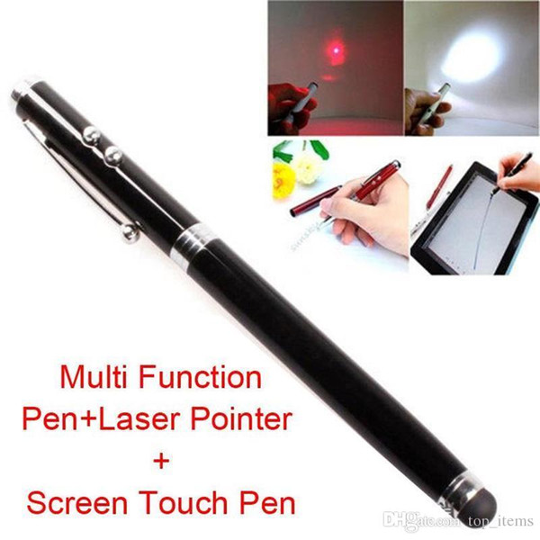 Multi-function High Power RED Laser beam Pointer point Pen for PPT MEETING TEACHER MANAGER Writing pen and Screen Touch Pen 3 in 1